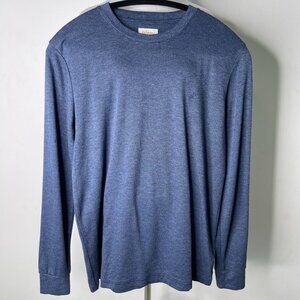 Brioni Men's Blue Long Sleeve Crew Neck T-Shirt Size Medium